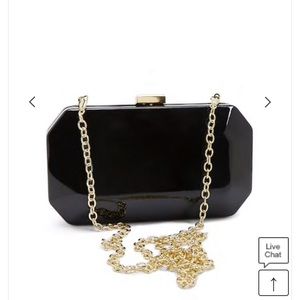 Black Patent clutch